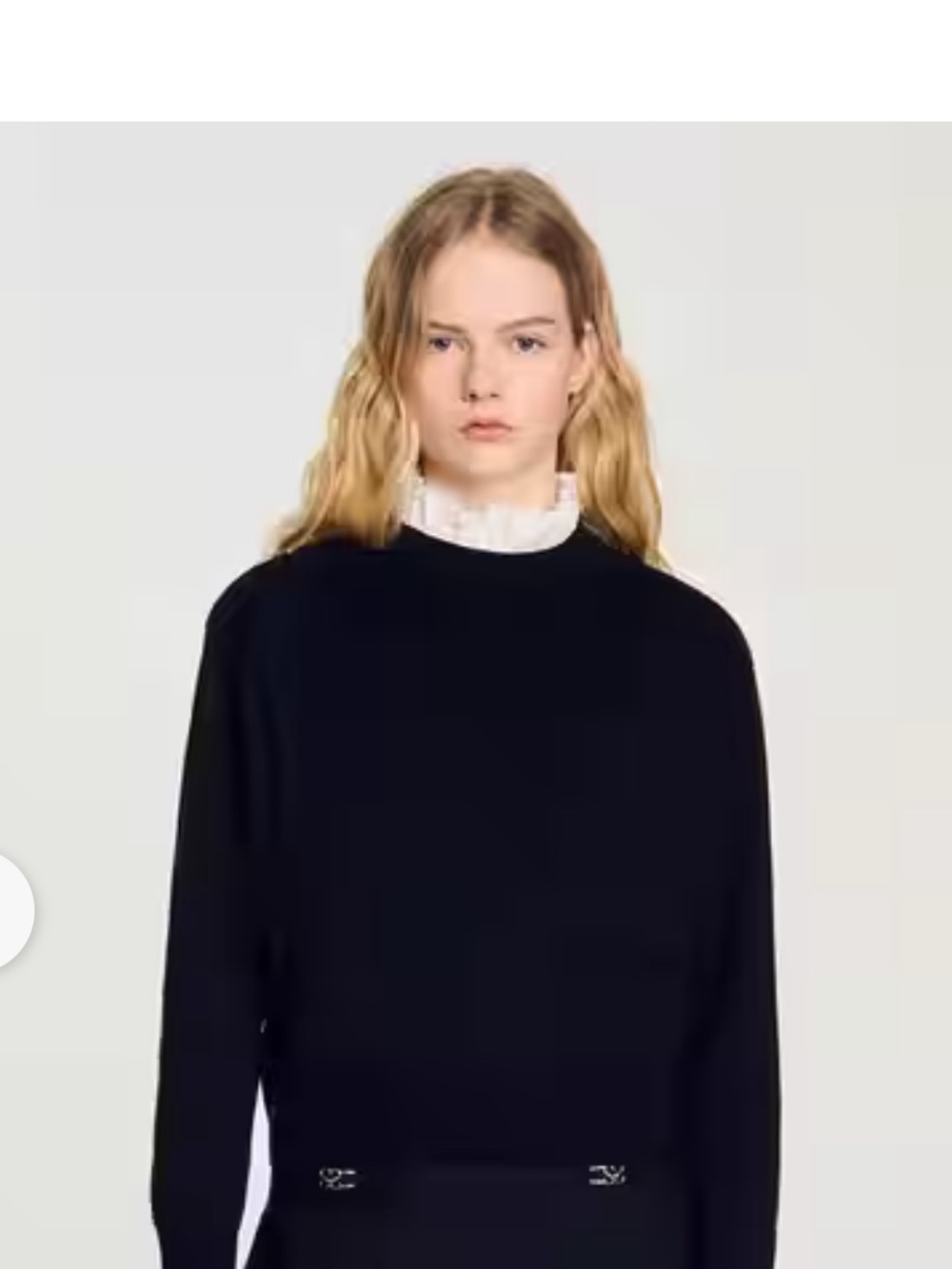 Sandro 2in1 Crewneck Sweater